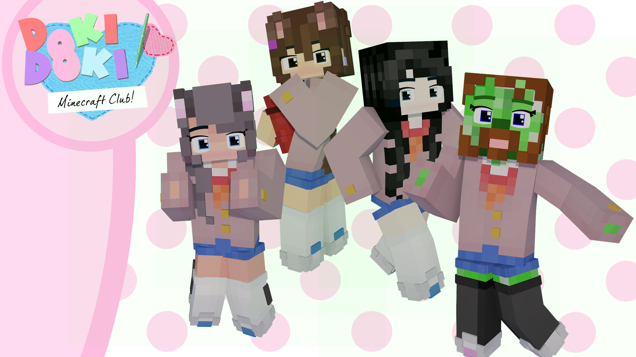 Doki Doki Minecraft Club, featuring Myself, ElegantEmmy, Givized13 and KaitlynPlayz!