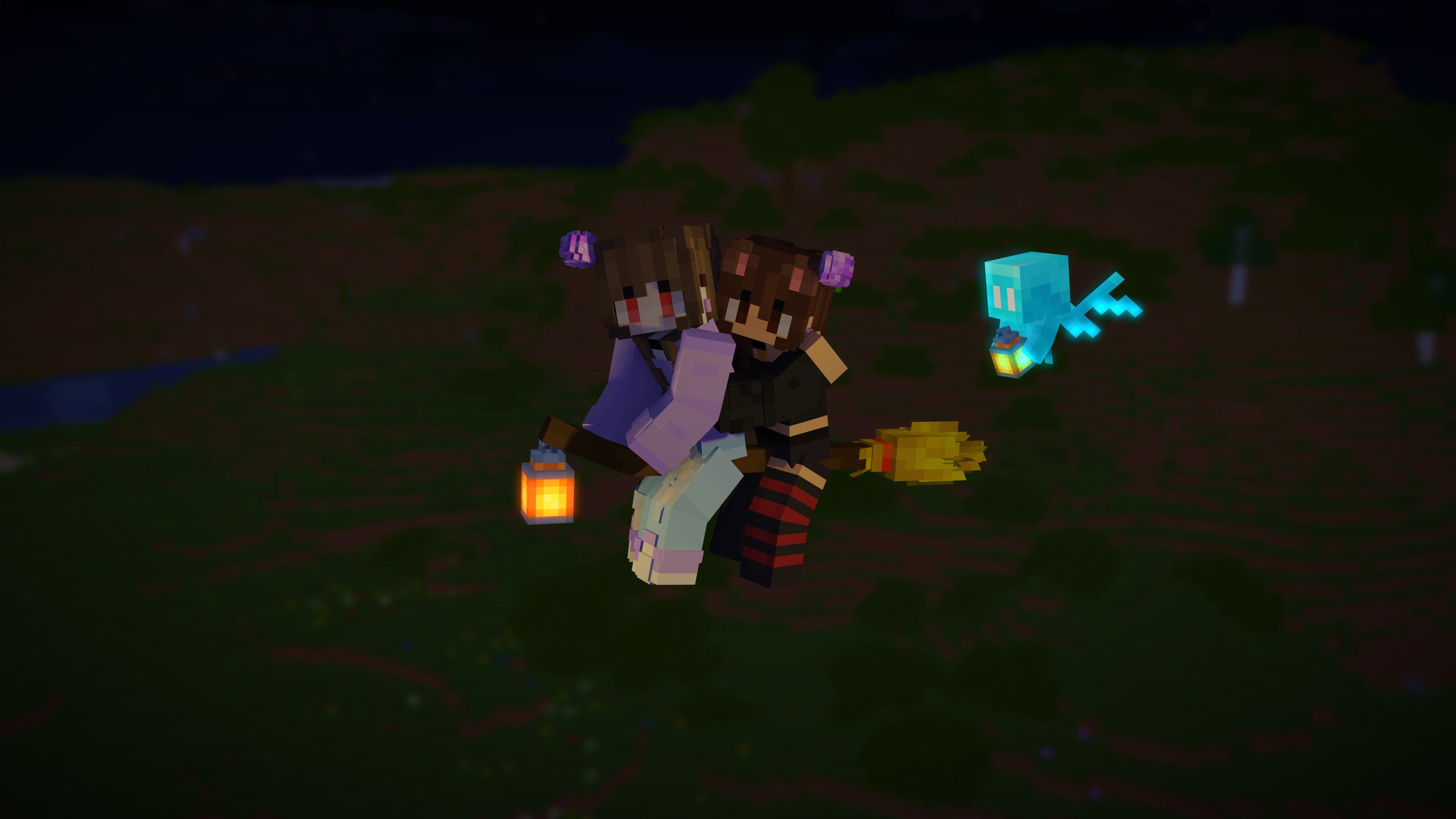 Trixie taking me on a ride through the skies on her magic broom! Also she stole my clothes smh hehe