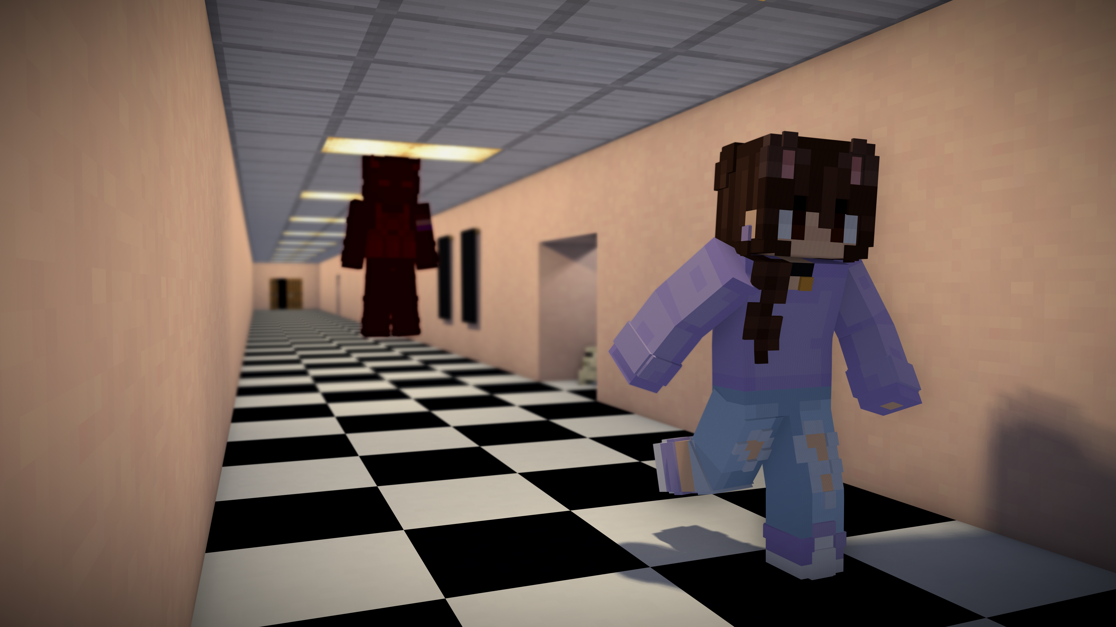 A recreation of the Floating Boy Chasing Running Boy meme with myself and my friend Hunter.